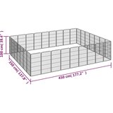  Ograda za pse s 32 panela crna 50 x 100 cm čelik obložen prahom | shoptok.hr