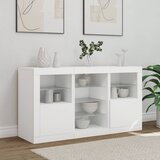  Komoda s LED svjetlima bijela 123 x 37 x 67 cm | shoptok.hr