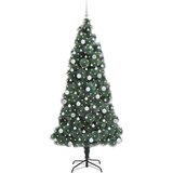 vidaXL Umjetno predpripravljeno božično drevo s setom kroglic 210 cm | Shoptok.si