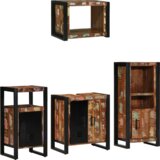  Set namještaja za kupaonicu 4 pcs Čvrsto reciklirano drvo | shoptok.hr