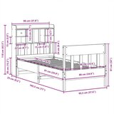 vidaXL Okvir kreveta bez madraca bijeli 90 x 190 cm masivna borovina | shoptok.hr