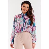 Awama Woman's Shirt A513 Pink/Flowers | Shoptok.si
