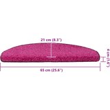  Prostirke za stepenice 30 kom 65x21x4 cm Roze poluokrugle velike | Shoptok.si