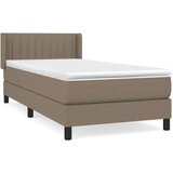 vidaXL Krevet s oprugama i madracem smeđesivi 90x190 cm od tkanine | shoptok.hr