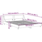  Okvir kreveta bez madraca bijeli 160x200 cm od masivne borovine | shoptok.hr