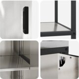 vidaXL Kuhinjski set za pohranu 2 pcs Srebrna 150 x 50 x 92 cm | shoptok.hr