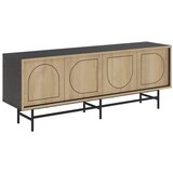 Marckeric Crna/u prirodnoj boji TV komoda u dekoru hrasta 149,5x56,5 cm Giana – | shoptok.hr