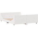 Krevet s regalom za knjige bez madraca bijeli 140x200cm od drva | Eponuda.com