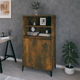  Visoka komoda dimljenog hrasta 60x36x110 cm konstruiranog drva | shoptok.hr