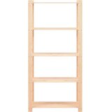  Stalci za pohranu s 5 razina 3 kom 80x38x170 cm borovina 250 kg | shoptok.hr