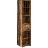vidaXL Visok predalnik Star les 40 x 42,5 x 185 cm Konstruiran les | Shoptok.si