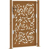 vidaXL Vrtna vrata 105x155 cm preperevanje jeklena ognjena oblika | Shoptok.si