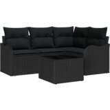  Set od 5 komada kauča za vrt s jastučićima bež poli ratan | shoptok.hr