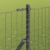  Stup za ogradu 2 kom. Siva Čelik s praškastim premazom 200 cm | Shoptok.si