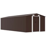  Vrtno spremište 257 x 580 x 181 cm metalno smeđe Cijene