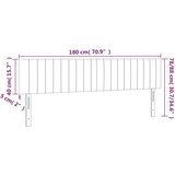  LED uzglavlje tamnosivo 180x5x78/88 cm od tkanine | shoptok.hr