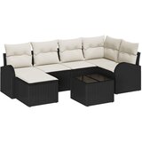 vidaXL 6-delni vrtni kavč set z blazinami rjavega poli ratana, (22091070) | Shoptok.si