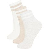 Defacto women's Comfortable Elastic 3-Pack Cotton Ankle Socks | ePonuda.com