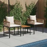  Set vanjskog namještaja 3 pcs Bež i krem bijela PE ratan | shoptok.hr