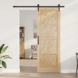  Klizna vrata ORKDAL Prirodna i crna 83 x 232 cm | shoptok.hr