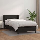  Box spring postelja z vzmetnico črn 100x200 cm umetno usnje, (20726519) Cene