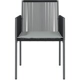  Vrtne stolice s jastucima 2 kom crne 54x60,5x83,5 cm poliratan | shoptok.hr
