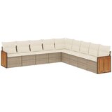 Maison Chic Seti vrtnega pohištva - Vrtna garnitura 9-delna z blazinami bež poli ratan, (21797105) | Shoptok.si