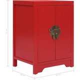  Noćni ormarić crveni 38 x 28 x 52 cm od drva paulovnije | Eponuda.com