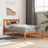 Maison Chic Posteljni okvir - Enojna postelja - Postelja za odrasle brez vzmetnice voščeno rjav 75x190 cm borovina-J13488, (21773002) | Shoptok.si