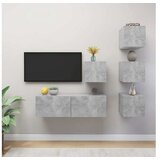  5-dijelni set TV ormarića siva boja betona konstruirano drvo - Beton siva 5 100 cm | shoptok.hr