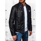 DStreet Kurtka męska skórzana czarna | Shoptok.si