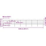  Vrtna ograda s vrhom koplja Čelik 1248 x 175 cm Crna | shoptok.hr