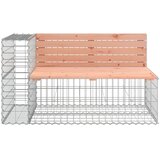  Vrtna klupa s gabionskim dizajnom 244x71x65,5 cm drvo duglazije | shoptok.hr