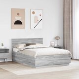  Krevetna konstrukcija s uzglavljem Siva sonoma 150 x 200 cm | shoptok.hr