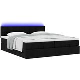 vidaXL Okvir kreveta s madracima crni 160x200cm od tkanine | shoptok.hr