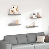  Plutajuće zidne police 4 kom sive 60 x 23,5 x 3,8 cm MDF | shoptok.hr
