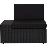  Modularna kutna sofa od poliratana s desnim naslonom crna | shoptok.hr