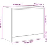 Ormarić za cipele bijeli 80x42x69 cm od konstruiranog drva | shoptok.hr