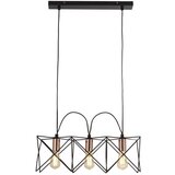 Searchlight Anthea 3-svetlobni stropni obesek s črnim okvirjem in bakrenimi detajli, (22100923) Cene