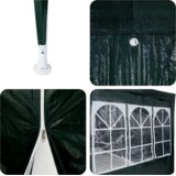 vidaXL party šator s 12 bočnih stijenki, zeleni, 8x4 m PE | shoptok.hr