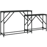  The Living Store Komplet konzolnih mizic 2-delni črn inženirski les - Komplet Konzolnih Mizic, (21444173) | Shoptok.si