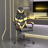  Igraća stolica crno-zlatna od umjetne kože | shoptok.hr