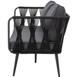 Bloomingville Črn kovinski vrtni kavč Pavone – | Shoptok.si