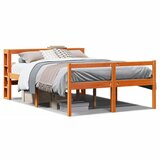  Okvir kreveta s uzglavljem voštano smeđi 140x190 cm od borovine | shoptok.hr