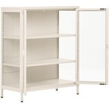 House Nordic Kremno bela jeklena vitrina 80x101x40 cm Brisbane – | Shoptok.si