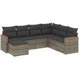  The Living Store Vrtna sedežna garnitura 7-delna z blazinami siv poli ratan - Vrtna Sedežna Garniture, (21451077) | Shoptok.si