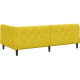  Kutni okvir kreveta Žuta 90 x 190 cm Baršun | shoptok.hr