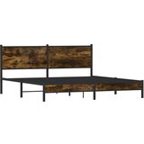 vidaXL Metalni okvir kreveta bez madraca boja hrasta 183x213 cm Cijene