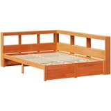  Polica postelja z vzglavjem 2 pcs Voskast rjav 200 x 140 cm, (5000121010) | Shoptok.si