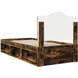  Konstrukcija postelje z vzglavjem Dimljeni oreh 100 x 200 cm, (5000102123) | Shoptok.si